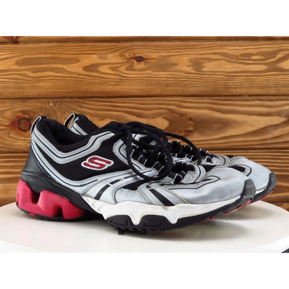 SKECHERS Sz‎ 10 Sneaker Silver Synthetic Men Medium (D, M) Athletic - Picture 4 of 11